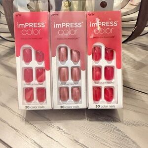 imPRESS Color Press-On Manicure - Bold Red and Soft Pink